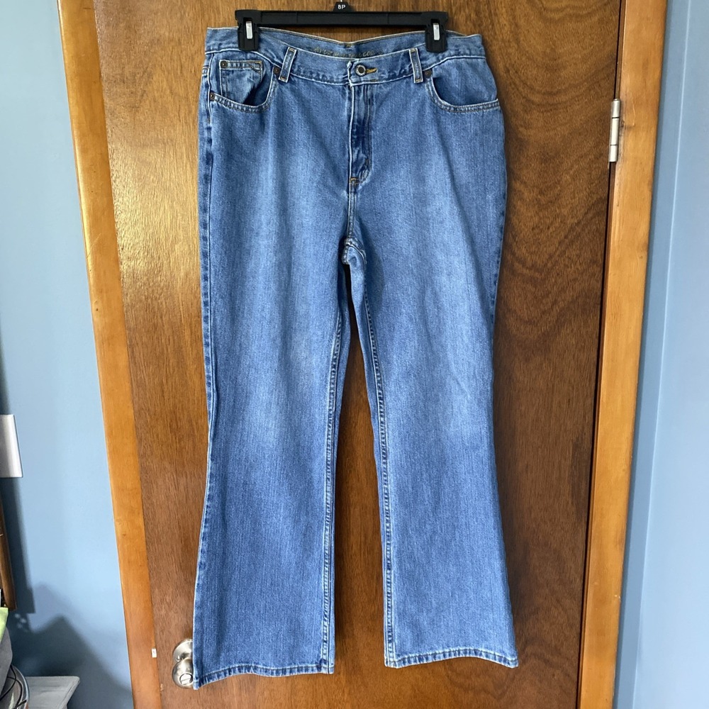 Arizona Jean Co Women Bootcut Blue Denim Jeans Stretch Mid Rise Size 18.5 Plus